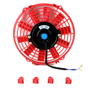 9 '' 12V Красный электрический тонкий двухтактный монтажный комплект вентилятора охлаждения радиатора двигателя